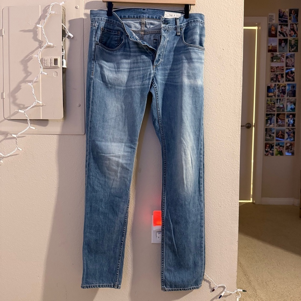 rag & bone Light Blue Slim Jeans